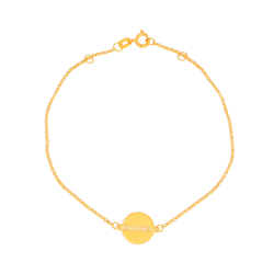 Pulseira Portuguesa em Ouro 18K Amor e Gratidão - ... - Ouro Vale Joias