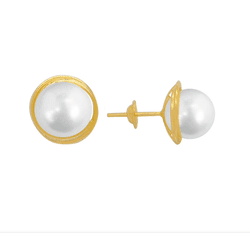 Brinco Pérola 4,00 mm em Ouro 18k - BR0610XX-2 - Ouro Vale Joias