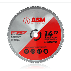 Disco De Corte Metal Asm Ultra Multiuso 14'' 72 Dentes - Outlet do Marceneiro