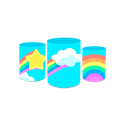 Trio Capas de Cilindros - Arco Íris - PAINEL E CORES