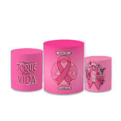 Trio Capas de Cilindros - Outubro Rosa - PAINEL E CORES