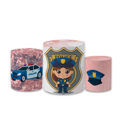 Trio Capas de Cilindros - Polícia Desenho - PAINEL E CORES