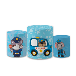 Trio Capas de Cilindros - Polícia Desenho - PAINEL E CORES