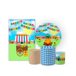 Kit 5 Peças - Festa Junina - PAINEL E CORES