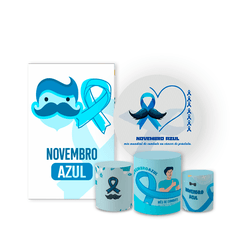 Kit 5 Peças - Novembro Azul - PAINEL E CORES