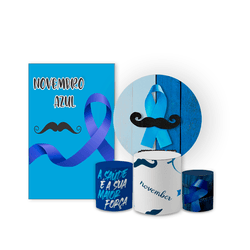 Kit 5 Peças - Novembro Azul - PAINEL E CORES