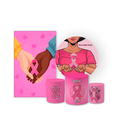 Kit 5 Peças - Outubro Rosa - PAINEL E CORES