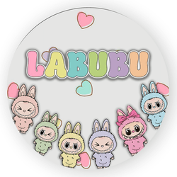 Painel Redondo 50x50 - Labubu - PAINEL E CORES