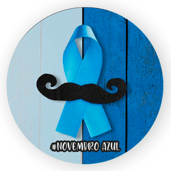 Painel Redondo 50x50 - Novembro Azul - PAINEL E CORES