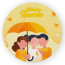 Painel Redondo 50x50 - Setembro Amarelo - PAINEL E CORES