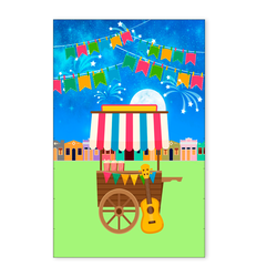 Painel Retangular 2.20x1.50 - Festa Junina - PAINEL E CORES