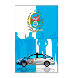 Painel Retangular 2.20x1.50 - Polícia - PAINEL E CORES