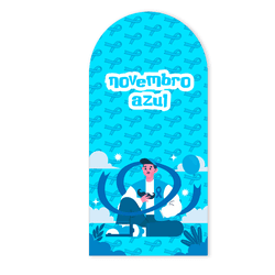 Painel Romano 2x1 - Novembro Azul - PAINEL E CORES