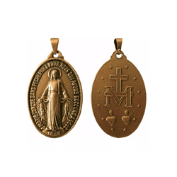 Medalha Milagrosa Ouro Velho 14x23 mm Pequena - ME.11 - PALUDO ARTIGOS CATÓLICOS 