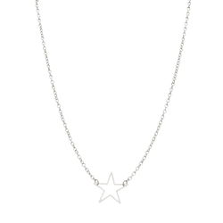 Choker Estrela Vazada Aço Inoxidável - ICO054300 - Kumbayá Joias