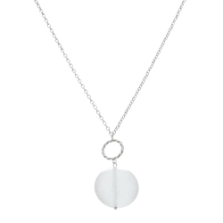 Colar Longo Círculo Trançado e Cristal Aço Inoxidá... - Kumbayá Joias