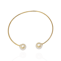 Bracelete Pérola Semijoia Banho de Ouro 18K - JPU0... - Kumbayá Joias