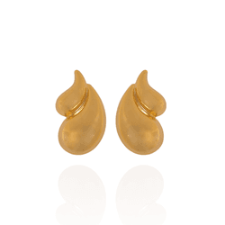 Brinco Duas Gotas Banho de Ouro 18K - JBR194800 - Kumbayá Joias