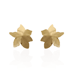 Brinco Floral Banho de Ouro 18K - JBR199800 - Kumbayá Joias