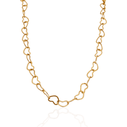 Choker Elo Corações Grande Banho de Ouro 18K - JCO... - Kumbayá Joias