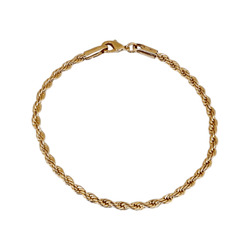 Pulseira Cordão Baiano Médio Banho de Ouro 18K - J... - Kumbayá Joias