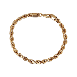 Pulseira Cordão Baiano Grosso Banho de Ouro 18K - ... - Kumbayá Joias