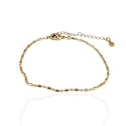 Pulseira Elos Finos com Bolinhas Semijoia Banho de... - Kumbayá Joias