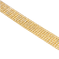 Pulseira Riviera 6 Fileiras Banho de Ouro 18K - JP... - Kumbayá Joias