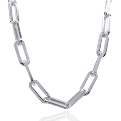 Colar Elo Cartier Quadrado Metal Prateado - XCO00... - Kumbayá Joias