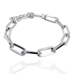 Pulseira Elo Cartier Quadrado Metal Prateado - XP... - Kumbayá Joias