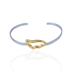 Bracelete com detalhe de Forma Geométrica Dourado ... - Kumbayá Joias