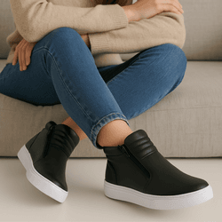 Bota Cano Baixo Premium Couro Confort Preto 2096 - 237 - USE PDK SHOES