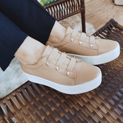 Tênis Slip On Couro Premium Fly Camomila 2230 - 218 - USE PDK SHOES