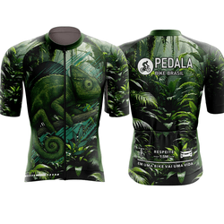 CAMISETA BIKE - CAMALEÃO MODELO 2 VERDE - 37 - PEDALA BIKE BRASIL