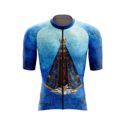 CAMISETA BIKE - NOSSA SENHORA APARECIDA(AZUL) - 49 - PEDALA BIKE BRASIL