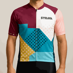 CAMISETA BIKE- STRAVA- MOD GEOMÉTRICO COLORIDO - 2... - PEDALA BIKE BRASIL