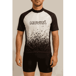 CAMISETA BIKE- MOVITÁ- MOD PRETO E BRANCO - 288 - PEDALA BIKE BRASIL