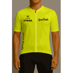 CAMISETA BIKE- GRAN FONDO STRAVA- MOD VERDE LIMÃO ... - PEDALA BIKE BRASIL