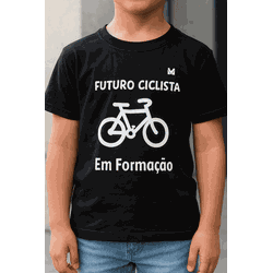 CAMISETA CASUAL INFANTIL- CICLISTA EM FORMAÇÃO - 2... - PEDALA BIKE BRASIL