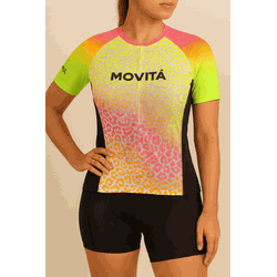 CAMISETA BIKE BRANCA- MOVITÁ- MOD ONÇA COLORIDA - ... - PEDALA BIKE BRASIL