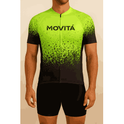 CAMISETA BIKE - MOVITÁ- MOD VERDE/PRETO GRANULADO ... - PEDALA BIKE BRASIL