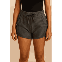 SHORT FITNESS CINZA TEXTURIZADO- MOD SHORT FITNESS... - PEDALA BIKE BRASIL