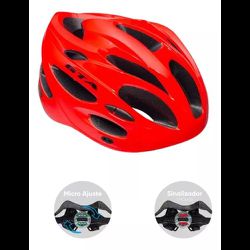 CAPACETE GTA START C/LED 54/58 VERMELHO - PEDAL PRÓ Bike Shop