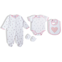 Kit Bebê Coelha Coração (4 Pçs) - Petit Papillon Bebê & Criança