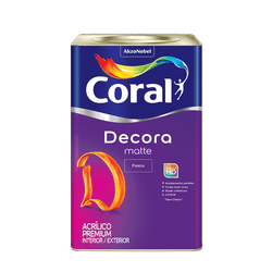 Tinta Acrílica Decora Matte Fosco 18L Branco Coral... - Petrotintas