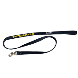Guia personalizada preta de lona/ algodão 150cm - ... - PETSPACE