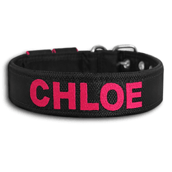 COLEIRA BABY PERSONALIZADA 3cm preta com nome em r... - PETSPACE
