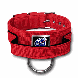 COLEIRA TÁTICA 5cm COM ALÇA vermelha - 1306 - PETSPACE