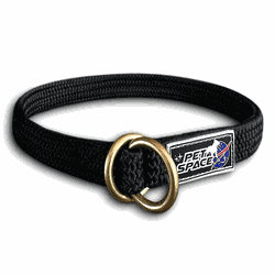 COLAR ANTI PUXÃO CORDA CHATA 22mm ARGOLA LATÃO - 0... - PETSPACE