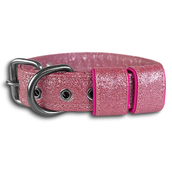 COLEIRA BABY 3cm glitter rosa - 715 - PETSPACE